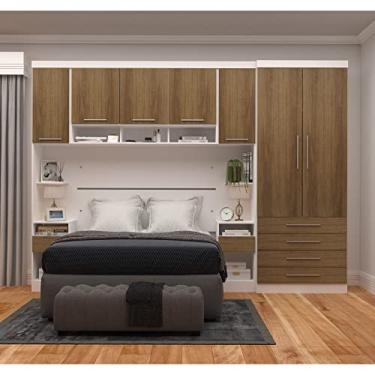 Imagem de Guarda Roupa Dormitório Modulado Alpes Casal 1,38 m - Roupeiro Luciane M02 Cor:Avelã