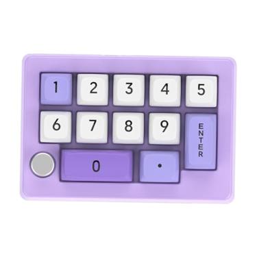 Imagem de menolana Usb mini 12 teclas teclado de jogos laboratórios de mídia de jogos 12 teclas com fio macro teclado mecânico teclado de jogos, roxo
