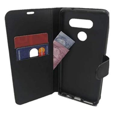 Imagem de Capa Carteira LG K50S (Tela de 6.5 - Cor Preta) Capinha Case Flip
