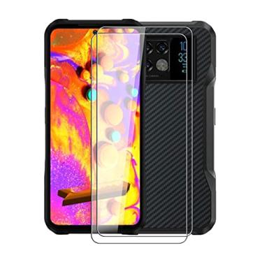 Imagem de Película protetora de vidro temperado para Doogee V20 5G, KJYF [2 unidades] alta transparente [dureza 9H] [sem bolhas] película protetora de tela de vidro temperado para Doogee V20 5G 6,43 polegadas.