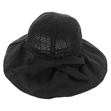 Imagem de PACKOVE 4 Pcs Chapéu de balde de vinil chapéus de palha femininos chapéus respiráveis ​​para mulheres chapéu de pescador feminino chapéu de sol adulto ar livre visor solar
