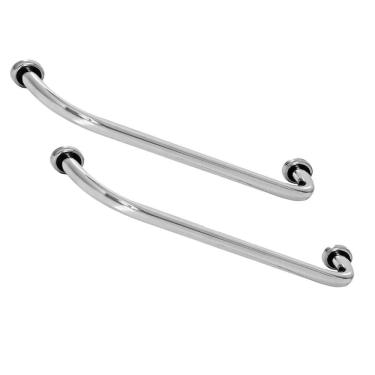 Imagem de Barra Alça Apoio Kit 2 Uni Aço Inox 40Cm Criança Pcd Gestante Acessibilidade Corrimao B...