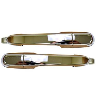 Imagem de PT Auto Warehouse HY-3236M-RP - Maçaneta externa externa externa, cromada - sem base, par traseiro esquerdo/direito