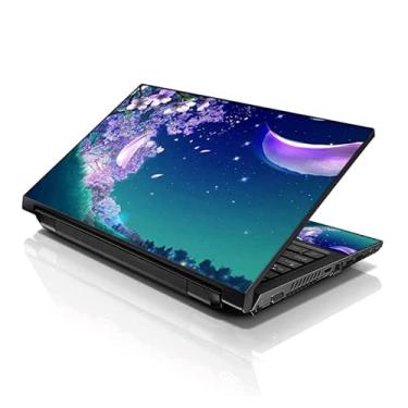 Imagem de Laptop Skin Shop 15 39.6 cm Laptop Notebook Skin Adesivo Arte Decalque para 33.8 cm 35.6 cm 39.6 cm 40.6 cm HP Dell (2 almofadas de pulso gratuitas incluídas) Outros 25-1 (floral noturno)