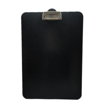 Imagem de Prancheta A4 Lousa Portátil Oficio Madeira Preto c/Prendedor Borda Arredondada - Gv Office