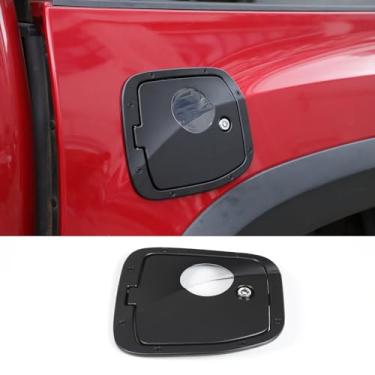 Imagem de Tampa de alumínio para tanque de combustível de substituição, trava antirroubo adequada para Toyota Tacoma 2016-2022 2023, capa de tanque de combustível de porta com trava de tampa de gás kit de
