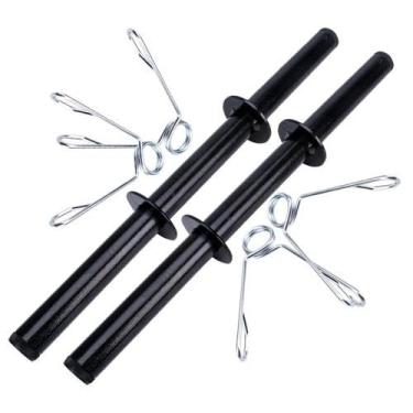 Imagem de 02 Barras oca de 40 cm para halteres anilhas peso musculação academia funcional fitness exercícios físicos saúde