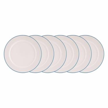Imagem de Jogo de Pratos Rasos 6 Pcs Filete Porcelana Real by Schmidt