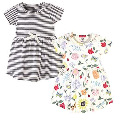 Imagem de Touched by Nature Vestidos femininos de manga comprida de algodão orgânico tamanho único, Bebê infantil esvoaçante jardim manga curta, 6-9 Meses