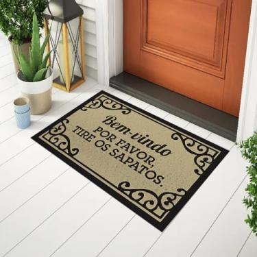 Imagem de Tapete Capacho Divertido Para Porta Frase - Bem Vindo Por Favor, Tire Os Sapatos Ca719