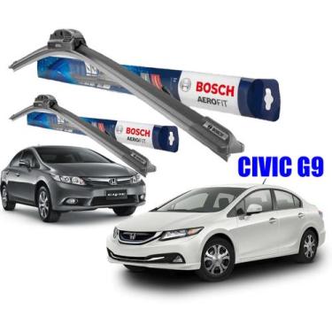 Imagem de Par Palheta Limpador Parabrisa Original Bosch Honda Civic Exs  Lxl Lxs