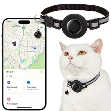 Imagem de EGLANCLIFM Coleira GPS para Gatos Localizador Eletrônico de Animais de Estimação Compatível com Apple Find My à Prova D'água Longa Vida Útil da Bateria Visibilidade Aprimorada