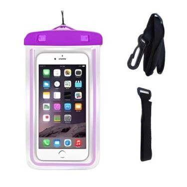 Imagem de Capa Prova D'água Celular Case Lacrada Chuva - Roxo - Friburgo Comerci