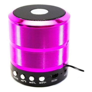 Imagem de Mini Caixa De Som Portátil Speaker Ws-887 - Rosa - Ws - 887