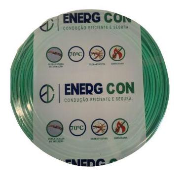 Imagem de Fio Cabo Flexivel 6mm Verde 50 metros - ENERG CON