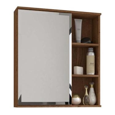 Imagem de Armario Aereo Espelheira para Banheiro 56cm Treviso MGM Amendoa - MGM 