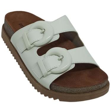 Imagem de Chinelo Moleca Feminino Papete Fivela Fixa, Branco off, 36