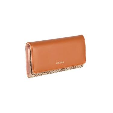 Imagem de Carteira Feminina GASH Caramelo Grande BU27961GA