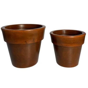 Imagem de Kit 2 Vasos Decorativos De Polietileno Para Plantas e Flores - Alpe & 