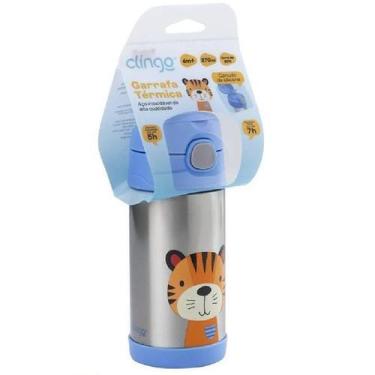 Imagem de Garrafa Termica Infantil AÇO INOX Clingo, TIGRE