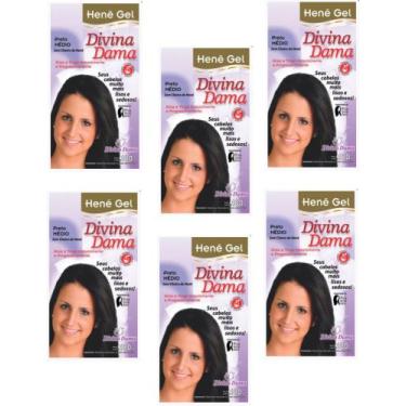 Imagem de Hene Em Gel Jaborandi 10x180gr Divina Dama Preto Medio (Preto Natural)