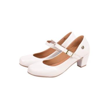 Imagem de salto scarpin bico redondo verniz estilo boneca donna santa 40.003, Br