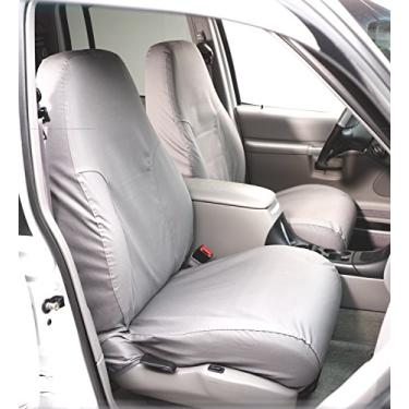 Imagem de Covercraft SS3411PCGY SeatSaver capa de assento de ajuste personalizado para modelos selecionados Chevrolet/GMC - Polycotton (cinza)