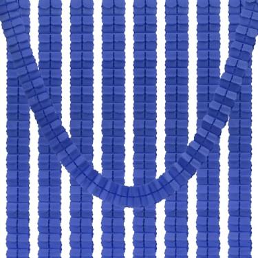 Imagem de PATIKIL Guirlanda de quatro folhas de 3 metros, pacote com 9 guirlandas de flores de papel de seda para pendurar serpentinas reutilizáveis para decorações de fundo de festa de casamento, azul marinho