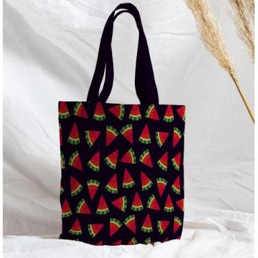 Imagem de Bolsa Sacola Artesanal de Tecido Melancia - CoreDecore