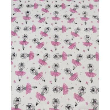 Imagem de Tecido Tricoline Estampado Bailarina - 1,50m de Largura