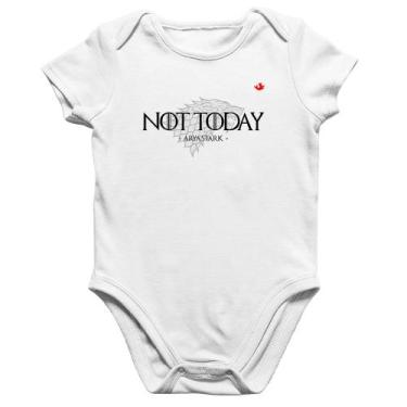 Imagem de Body Bebê Algodão Not Today, Arya Stark - Foca na Moda, Branco, GG