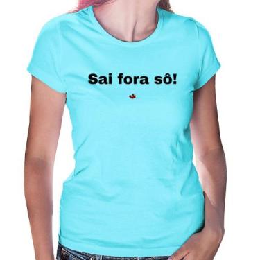Imagem de Baby Look Sai fora sô! - Foca na Moda, Azul claro, GG