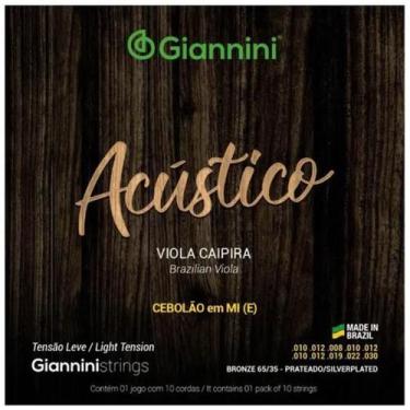 Imagem de Encordoamento viola giannini gesval bronze 65/35 prateado cebolao em e