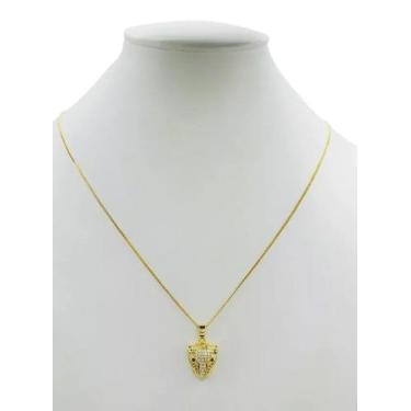 Imagem de Cordão Feminino 1mm Leopardo - Banhado a Ouro 18k - ToJoia18k