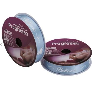 Imagem de Fita de Cetim Azul 15 mm COR 087 Batismo Batizado 10 mts Fitas Progres