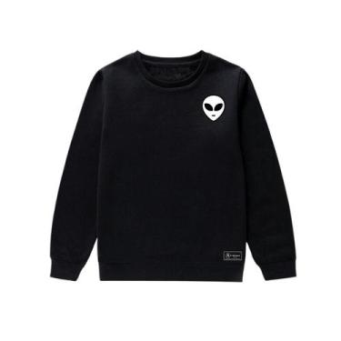 Imagem de Blusão Moletom Infantil Et Personalizado sem Capuz gola Redonda - Calt