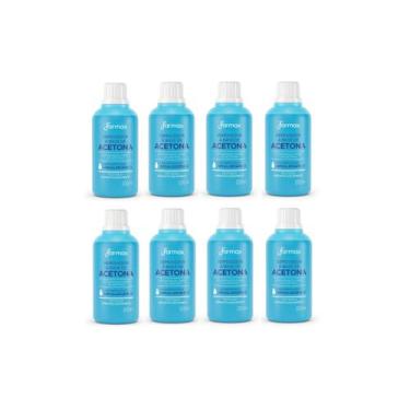 Imagem de Kit 8 Removedor De Esmalte Acetona Hidratante 100ml - Farmax