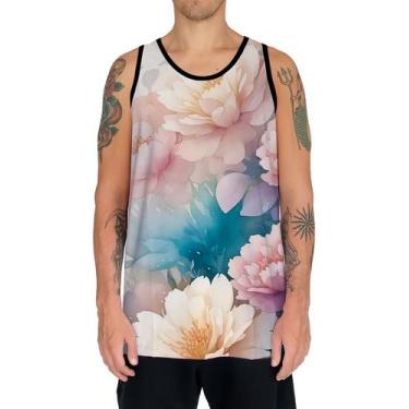 Imagem de Camiseta Regata Estampa Art Floral Flor Natureza Florida 5 - Enjoy Sho
