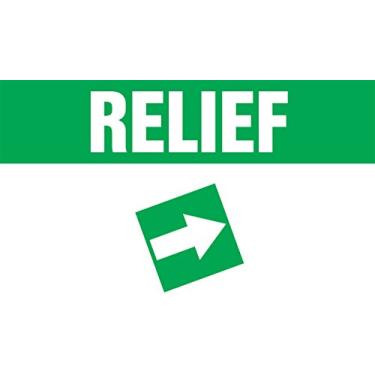 Imagem de Accuform Signs RPC768GNWTPH Vinyl "Relief" marcador de duto para duto OD de até 25,4 cm, 10 cm L x 61 cm C, branco em verde