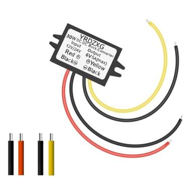 Imagem de YRDZXG Adaptador Step-Down de 12V a 6V 5A 30W DC-DC24V para 6V, Conversor de Buck, Redutor, Conversor de Energia Mini Módulo Impermeável DC Compatível com Rádio Automóvel