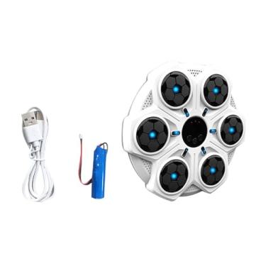 Imagem de menolana Máquina Inteligente de Boxe Musical, Treinador de Boxe Musical, Alvo de Treinamento de Reação, Alvo de Parede de Boxe Musical para Fitness, Casa Inter, Branco