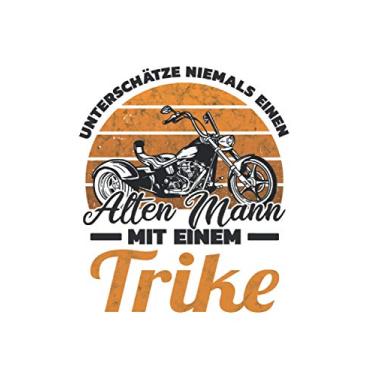 Imagem de Trikefahrer Notizbuch: Trike Alter Mann Rentner Spruch Biker Triker Trikefahrer / 6x9 Zoll / 120 linierte Seiten