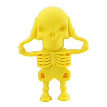 Imagem de Caneta modelo esqueleto amarelo de 64 GB PenDrive Pen Drive USB Pen Drive USB Memory Stick USB Flash Disk USB Stick Flash Card Thumb Drive