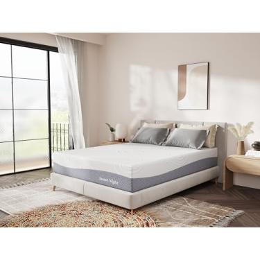 Imagem de Sweetnight Colchão de tamanho completo, colchão de espuma viscoelástica de gel refrescante de 30 cm para absorção de umidade, colchão de espuma de pelúcia para dormir confortável, colchão em uma