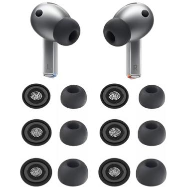 Imagem de ALXCD Fones de ouvido compatíveis com Galaxy Buds 3 Pro SM-R630N, 6 pares de pontas de silicone P/M/G, compatíveis com Galaxy Buds 3 Pro SM-R630, 6 pares cinza sml