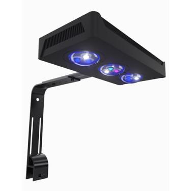 Imagem de Aquário de Coral SPS LPS - Iluminação Aqua Knight A029 30W 3ª Geração Spectrum Completo para Reef, Controle Dimmer 2 Canais com Timer, Luz do Luar e Simulação de Amanhecer/Anoitecer para Tanques de