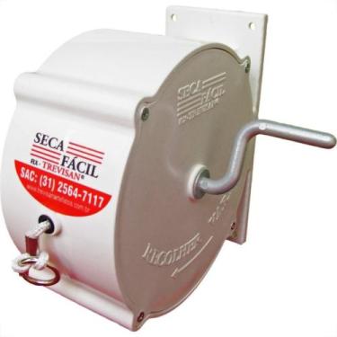 Imagem de Varal Automatico Recolhivel Trevisan Parede 30M Branco 5