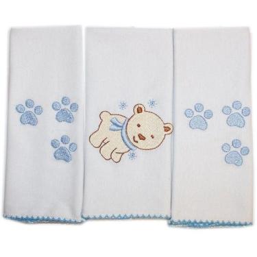 Imagem de Toalha de Boca Urso Polar 3 Peças 100% Algodão - Liny Baby