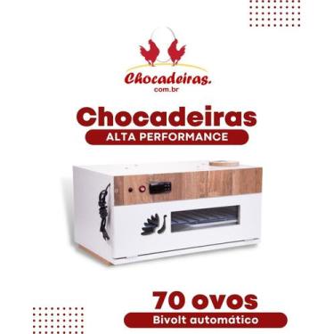 Imagem de Chocadeira Automática Elétrica ALTA PERFORMANCE 70 OVOS PID com 2 vent