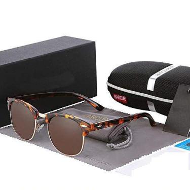 Imagem de Óculos de Sol Femininos Barcur Polarizados Anti Reflexo BC3016, Leopar